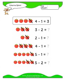 Çıkarma İşlemi Çalışma Sayfaları
